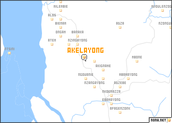 map of Akélayong