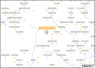 map of Akenkasi