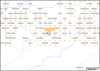 map of Aken