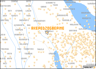 map of Aképé Dzogbépimé