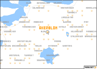 map of Åkerblom