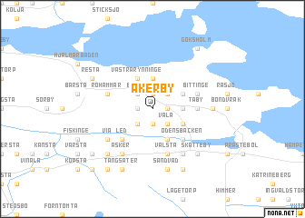 map of Åkerby