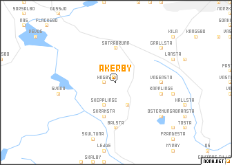 map of Åkerby