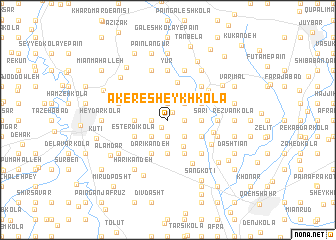 map of Āker-e Sheykh Kolā