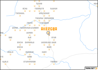 map of Akergba