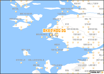 map of Åkerhög