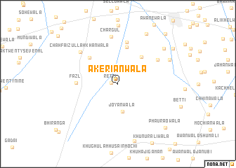 map of Akeriānwāla