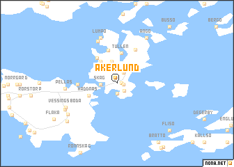 map of Åkerlund