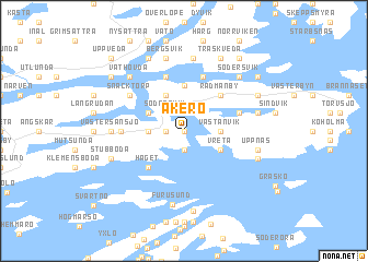 map of Åkerö
