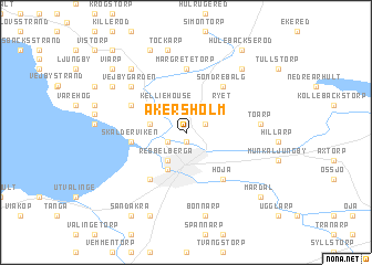 map of Åkersholm