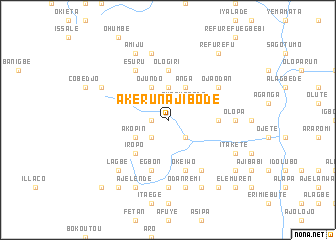 map of Akerun Ajibode