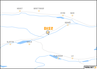 map of Åker