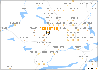 map of Åkesäter