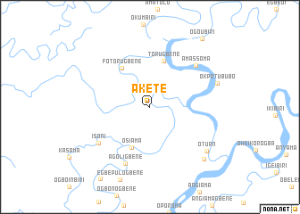 map of Akete