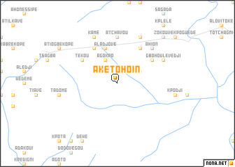 map of Akétohoin