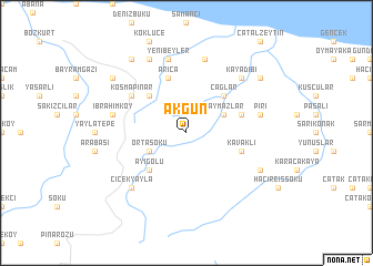 map of Akgün