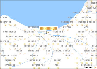 map of Akhaïkón