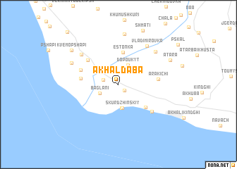 map of Akhaldaba