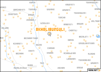 map of Akhali-Burguli