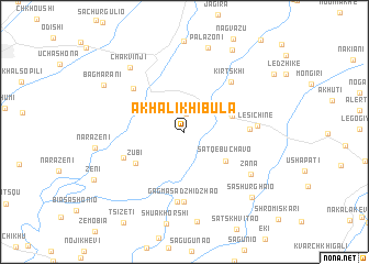 map of Akhali Khibula