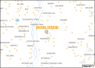 map of Akhali-Osebi