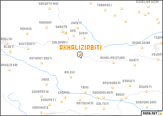 map of Akhali-Zirbiti