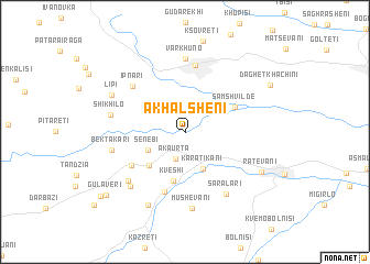 map of Akhalsheni