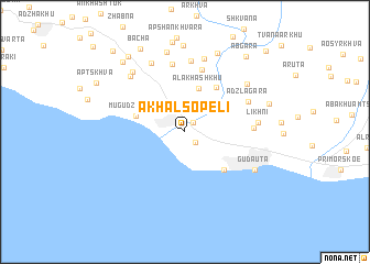 map of Akhalsopʼeli