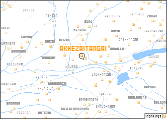 map of Akhezai Tangai