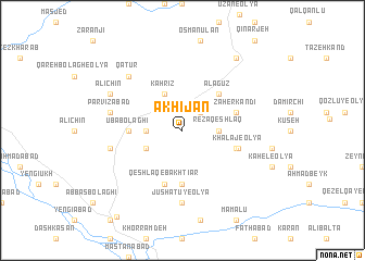 map of Akhījān