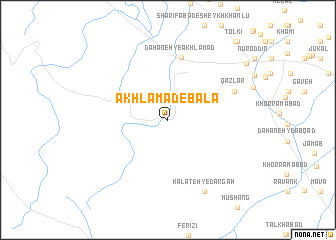 map of Akhlamad-e Bāla