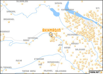 map of Akhma Dīn