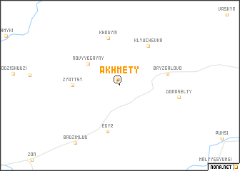 map of Akhmety