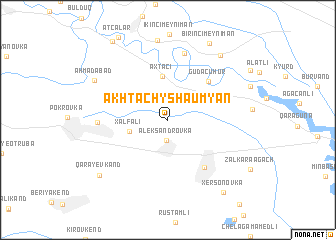 map of Akhtachy Shaumyan