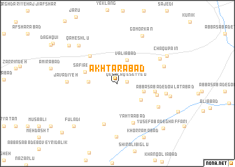 map of Akhtarābād