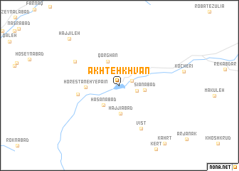 map of Akhteh Khvān