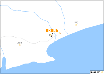 map of Akhūd