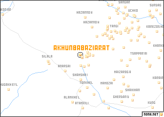 map of Akhun Baba Ziārat