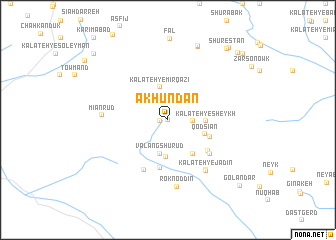 map of Ākhūndān