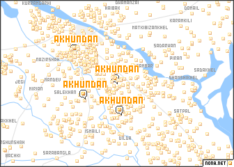 map of Ākhundān