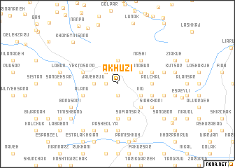 map of Ākhūzī