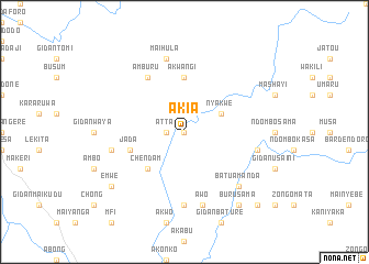 map of Akia