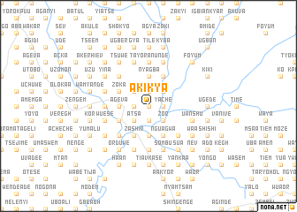 map of Akikya