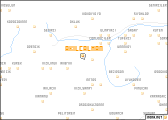 map of Akılçalman