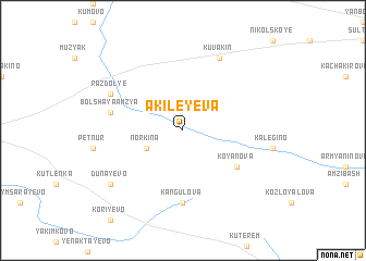 map of Akileyeva
