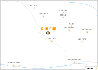 map of Akilovo