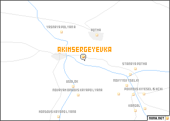 map of Akim-Sergeyevka