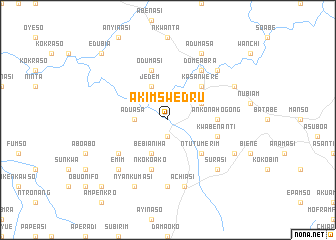 map of Akim Swedru