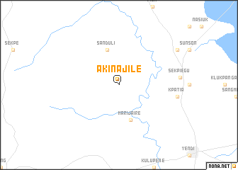 map of Akinajile
