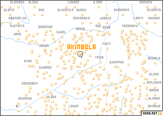 map of Akinbola